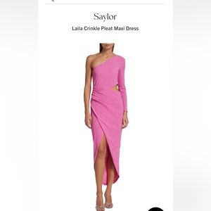 Saylor Laila Crinkle Pleat Maxi Dress